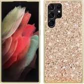 Coverup Glitter Back Cover - Geschikt voor Samsung Galaxy S24 Ultra Hoesje - Goud