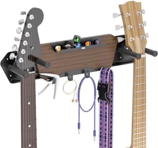 POGOLAB Gitaar Wandhaak, 2 Pack Muurbeugel Houder Stand en Display Mount Hangers voor Akoestische Elektrische Bass Ukulele Banjo Mandoline - Wit