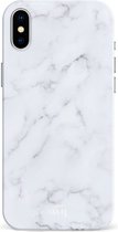 xoxo Wildhearts Marble White Lies - Single Layer - Hoesje geschikt voor iPhone X / Xs hoesje - Marmer hoesje - Shockproof case - Beschermhoesje geschikt voor iPhone X / Xs case - Wit