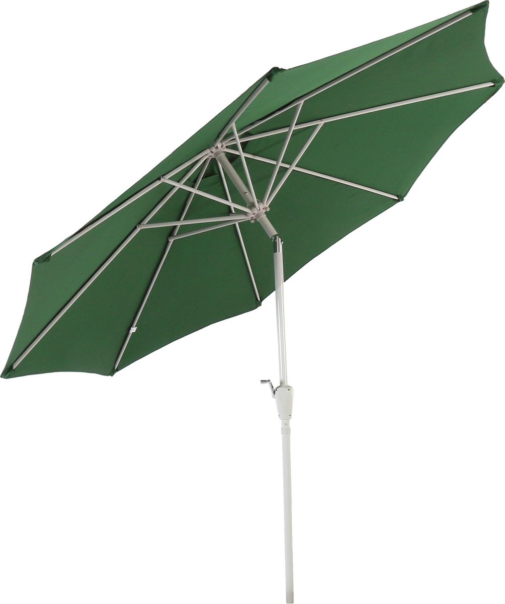 Parasol N19, tuinparasol, Ø 3m kantelbaar polyester/aluminium 5kg ~ groen