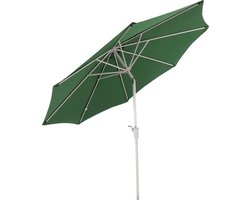 Parasol N19, tuinparasol, Ø 3m kantelbaar polyester/aluminium 5kg ~ groen