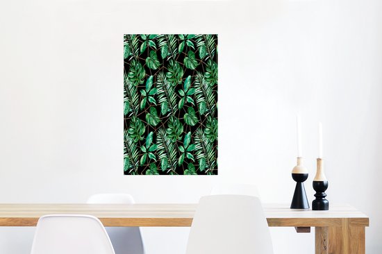 Poster Bladeren - Groen - Abstract - 60x90 cm