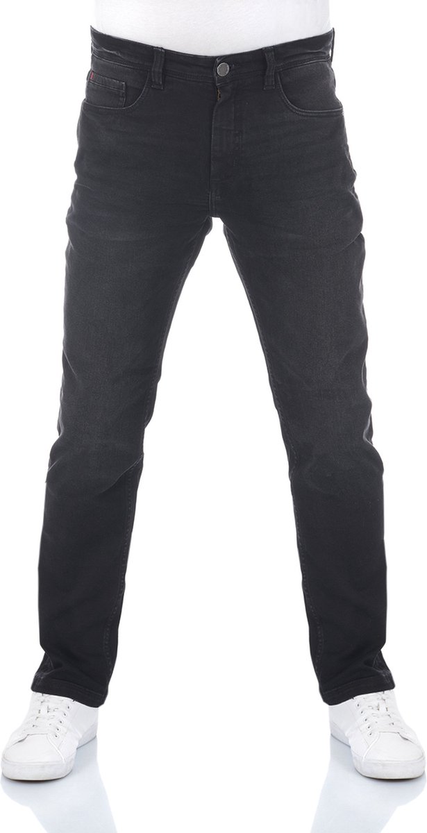 riverso Heren Jeans Broeken RIVChris regular/straight Fit Zwart Volwassenen Denim Jeansbroek