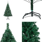 vidaXL Kunstkerstboom met LED's en kerstballen 150 cm PVC groen - Kunstkerstboom - Kunstkerstbomen - Kerstboom - Kerstdecoratie