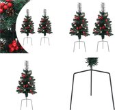 vidaXL Tuinkerstbomen 2 st 76 cm PVC - Tuinpad Kerstboom - Tuinpad Kerstbomen - Kerstboom - Kerstbomen