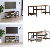 vidaXL Tv-meubel 102x35x45-5 cm bewerkt hout bruineikenkleurig - Tv-kast - Tv-kasten - Tv-meubel - Hifi-meubel