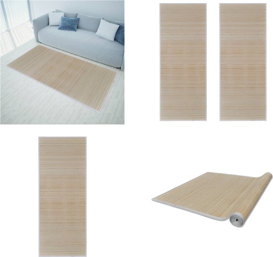 vidaXL Tapis 2 pièces rectangulaire 120x180 cm bambou naturel