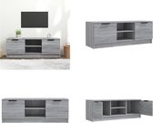 vidaXL Tv-meubel 102x35x36-5 cm bewerkt hout grijs sonoma eikenkleurig - Tv-kast - Tv-kasten - Tv-meubel - Hifi-meubel