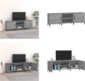 vidaXL Tv-meubel 150x30x50 cm bewerkt hout grijs sonoma eikenkleurig - Tv-kast - Tv-kasten - Tv-meubel - Hifi-meubel