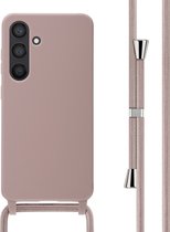 iMoshion Hoesje Geschikt voor Samsung Galaxy S24 Hoesje Met Koord - iMoshion Siliconen hoesje met koord - roze