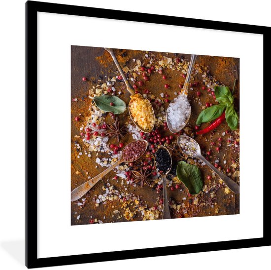 Piy Painting 3 x Modern Canvas Print Pictures, Spices and Spoons Art Print on Canvas, Decorative Pictures on Canvas, Wall Art, Decor for Kitchen, Hotel, Restaurant, 30 x 40