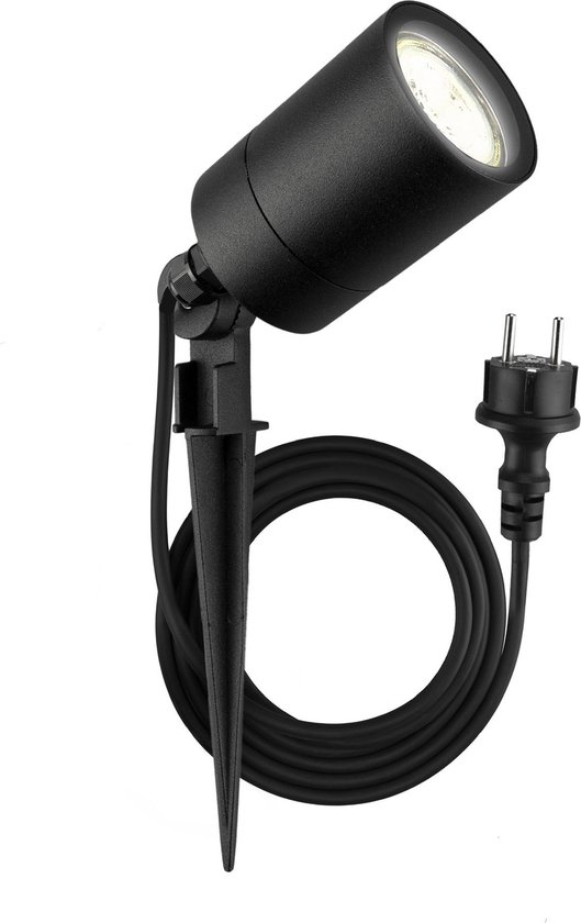Ledvion - Zwarte LED Grondspot met Stekker