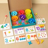 Jouets - Puzzle de formes - avec balles - Jouets Éducatif - Jouets chiffres - Lettres - Houten Speelgoed - Jouets sensoriels - Tri - Jouets de développement - Apprendre à manger avec des Couverts - Montessori