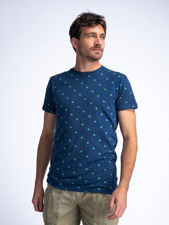 Petrol Industries - T-shirt imprimé intégral pour hommes Sundown - Blauw - Taille M