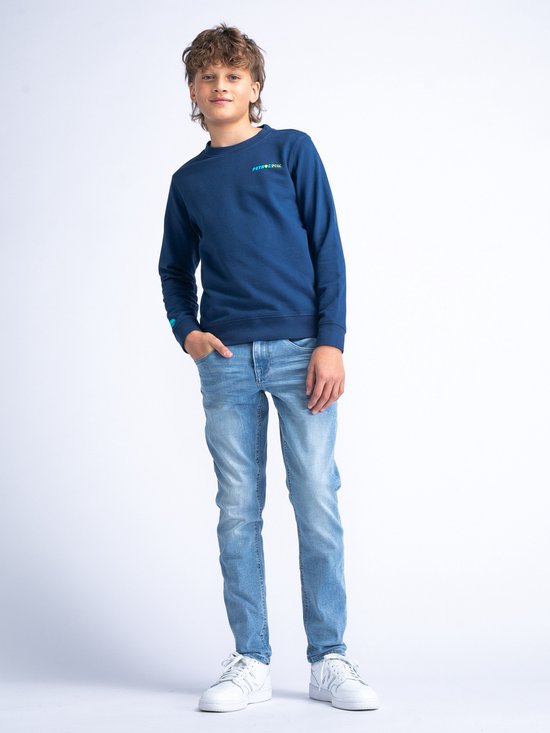 Petrol Industries - Jongens Russel Tapered Fit Jeans Quest - Blauw - Maat 164