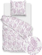 Alors! Accueil Home de couette - Percale de coton rose lilas Pink - HNZOHP001-72 - L 140 x L 200 cm/L 140 x L 220 cm - Simple