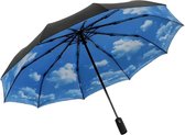 Avoir Avoir®-Automatische Paraplu-Blauw-Winddicht-UV-bestendig-Zwart-Opvouwbaar-Volwassenen-Kwaliteit