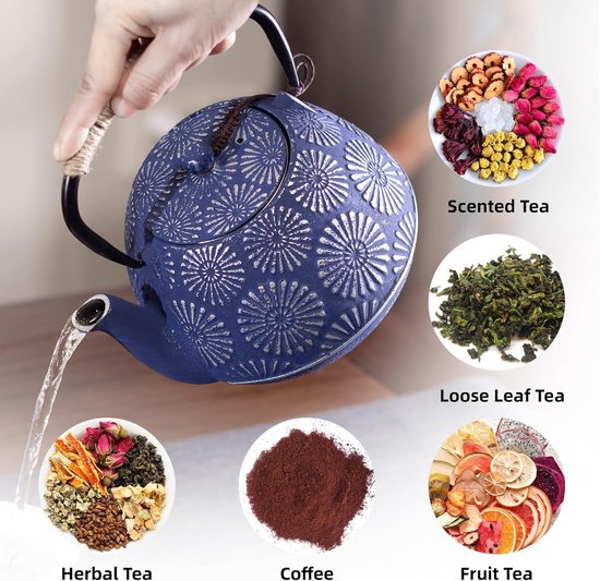 KÜCHENPROFI TEA YASMIN Theepot | Groen | geëmailleerd gietijzer