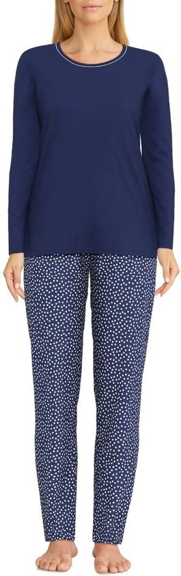 Götzburg Pyjama lange broek - 637 Blue - maat 48 (48) - Dames Volwassenen - 100% katoen- 250174-4009-637-48