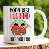 Yoda Best Husband mok - Valentijn cadeautje voor hem - Valentijn cadeautje voor haar - Valentijnsdag - Verjaardag cadeau - Cadeau voor man - Cadeau voor vrouw - Grappige cadeaus - Mokken - Theeglazen - - Vaderdag cadeautje - Moederdag cadeautje