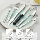 Cutlery, Pleafind 72-piece cutlery set for 12 people, cutlery set made of food-grade stainless steel, cutlery sets, silver cutlery including spoon, knife, fork, steak knife, dishwasher safe