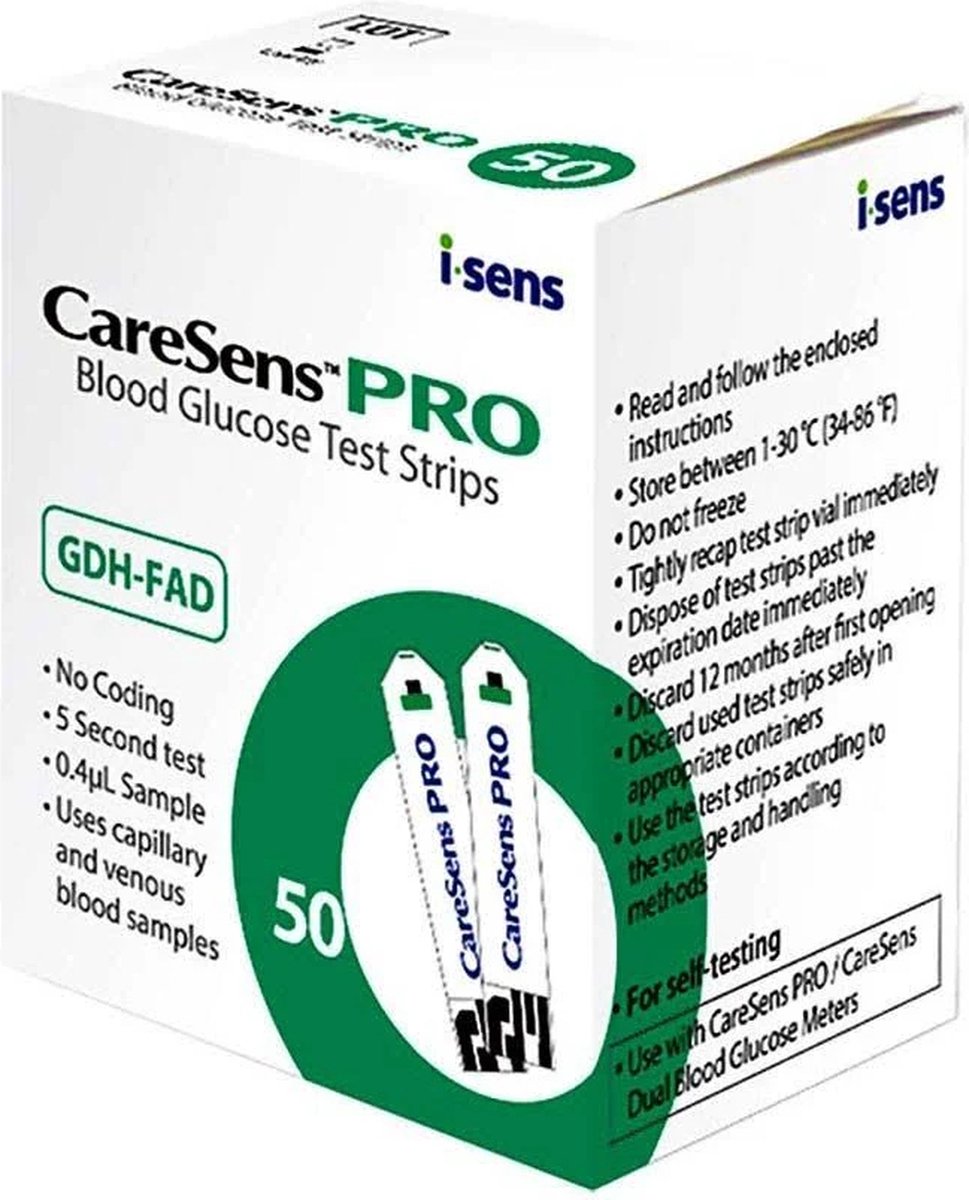 CareSens Pro bloed glucosestrips - Caresens