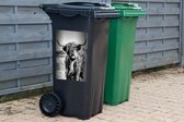 Container sticker Schotse hooglander - Natuur - Koe - Zwart - Wit - 40x60 cm - Kliko sticker