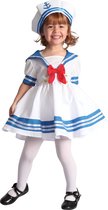 LUCIDA - Wit en blauw matroos kostuum voor meisjes - L 128/140 (10-12 jaar)