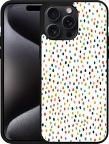 Cazy Hardcase Hoesje geschikt voor iPhone 15 Pro Max Happy Dots