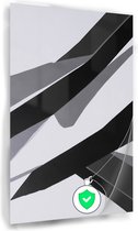 Zwart witte strepen poster - Minimalisme poster - Poster zwart wit - Vintage posters - Slaapkamer poster - Decoratie woonkamer - 50 x 70 cm