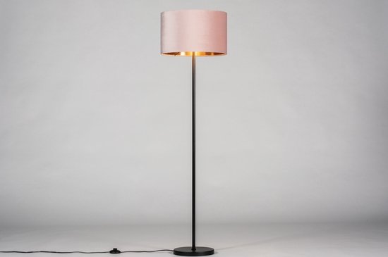 Lumidora Vloerlamp 30967 - REGINA - E27 - Zwart - Roze - Koper - Metaal - ⌀ 40 cm