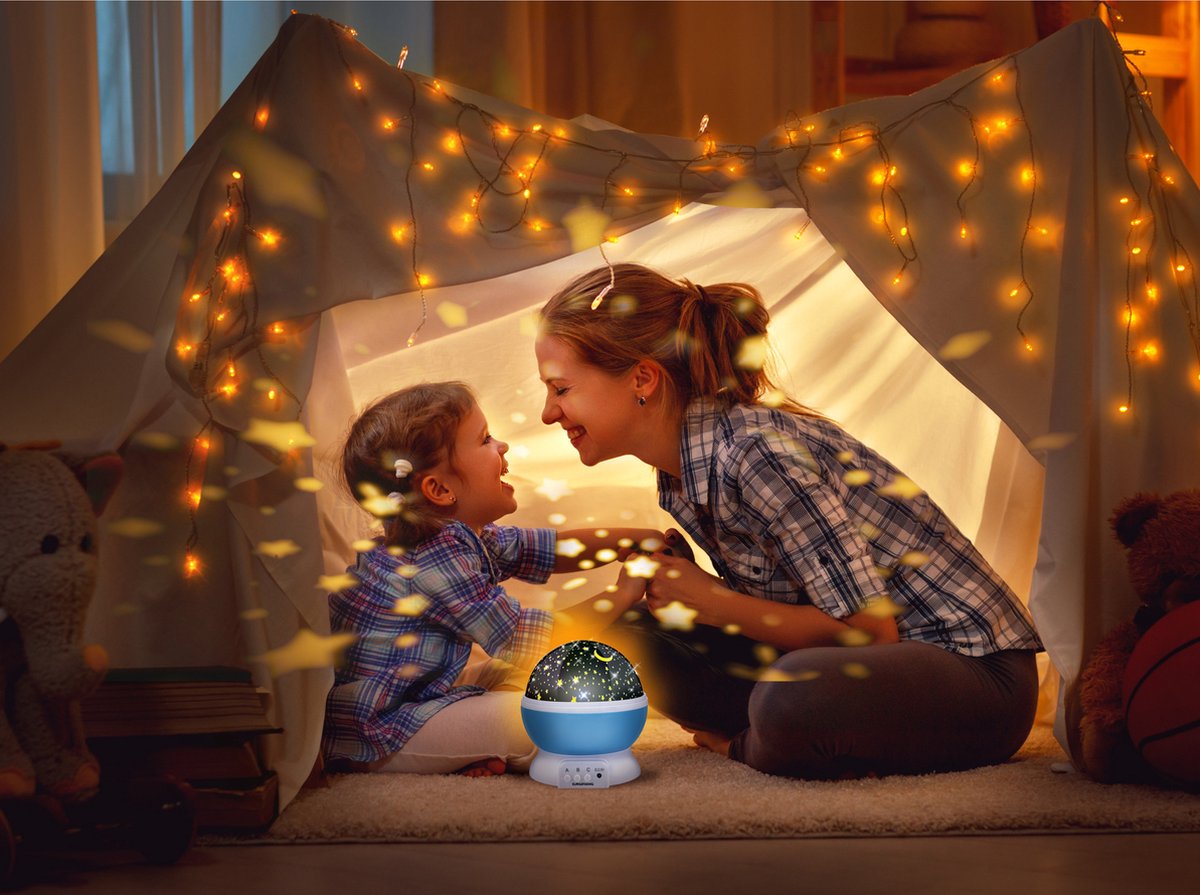 Grundig Nachtlamp sterren projector - 3 standen - 360 graden - galaxy projector sterrenhemel - roze – foto 3