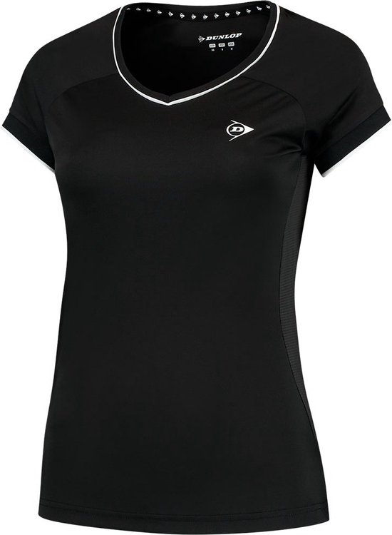 Dunlop Clubline Crew Tee - sportshirts - zwart - Vrouwen