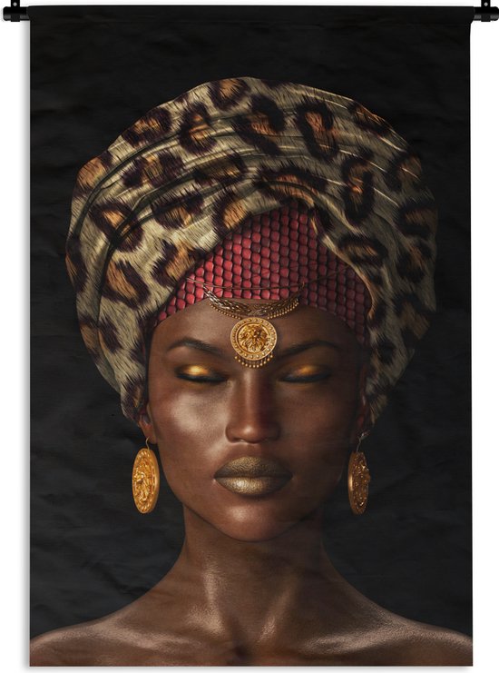 Wandkleed - Wanddoek - Vrouw - Kleuren - Accessoires - 120x180 cm - Wandtapijt