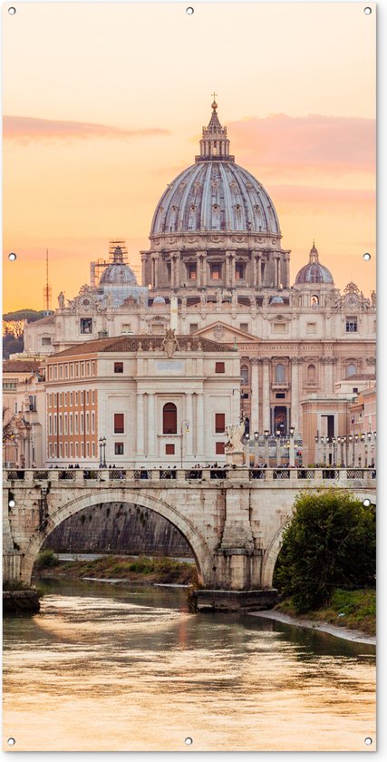 Schuttingposter Italië - Skyline - Rome - 100x200 cm - Tuindoek