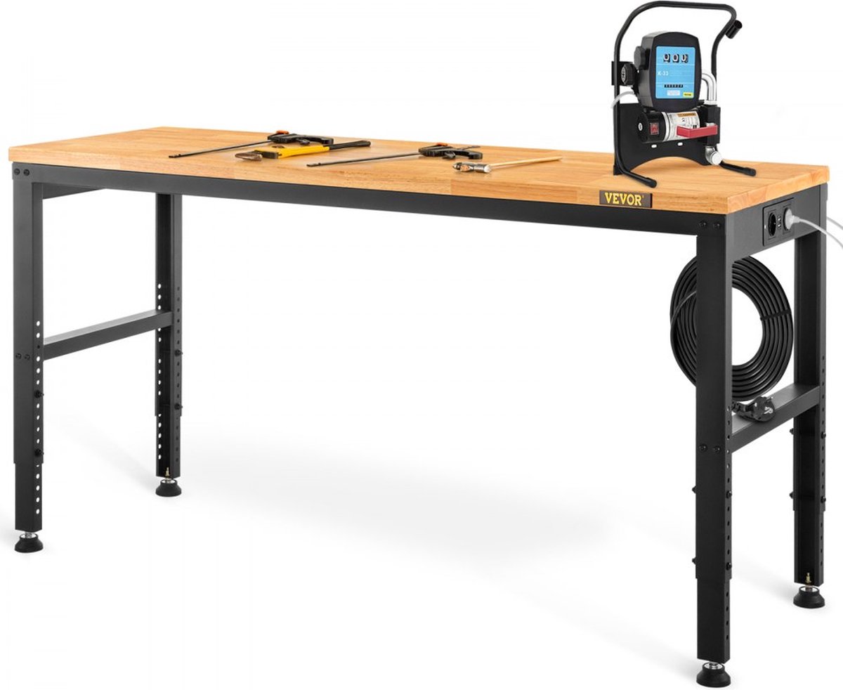 In hoogte verstelbare werkbank opspantafel 135x46x97cm werktafel 2000lbs