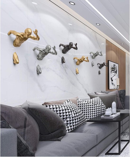 Running an Wall Sculpture Bronze 3D Wall Art Sport Figure Statue for Hoe Office Decoration - 3D Wall Sculpture and 3D Wall an Sculpture price