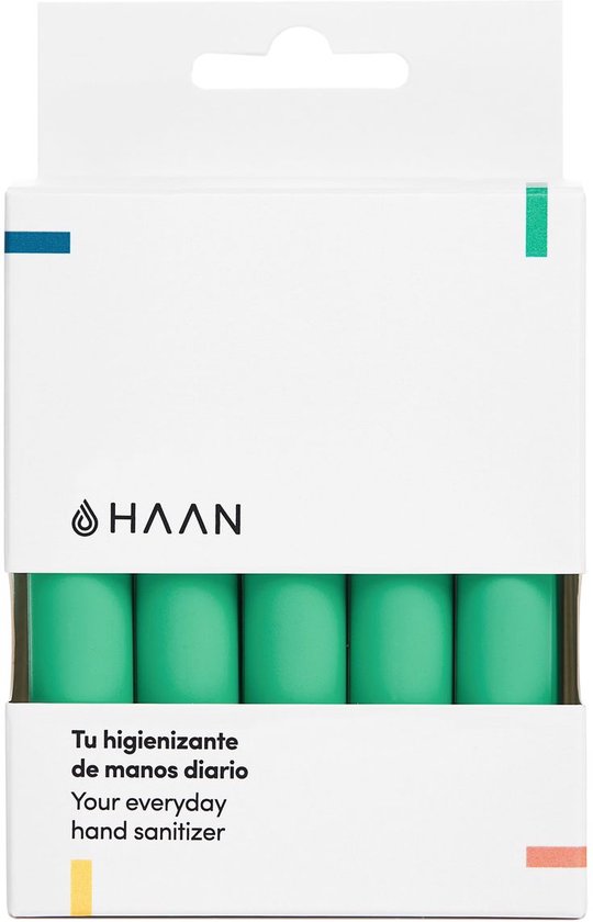 HAAN - Hand Desinfectie Pocket 30 ml - Dew of Dawn - Set van 5 Stuks - Polypropyleen - Groen