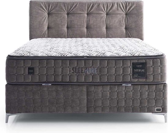 Bambi Sleeppure - boxspring bed met opbergruimte - boxspring 140x200 - incl. luxe matras en hoofdbord