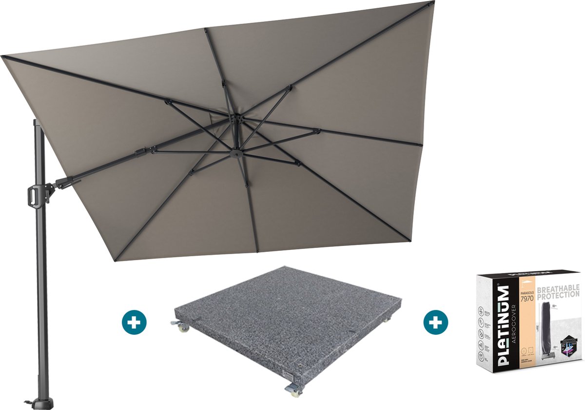 Platinum Challenger Premium T2 3x3 m - Manhattan Grey met voet en hoes