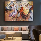 Allernieuwste.nl® Canvas Schilderij * Abstracte Sexy Carnaval Party * - Moderne Kunst aan je Muur - Groot Formaat - Kleur - 100 x 70 cm