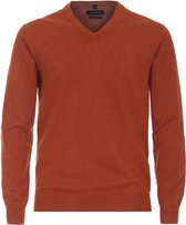 Casa Moda - Pullover V-Hals Oranje - Heren - Maat 5XL - Regular-fit