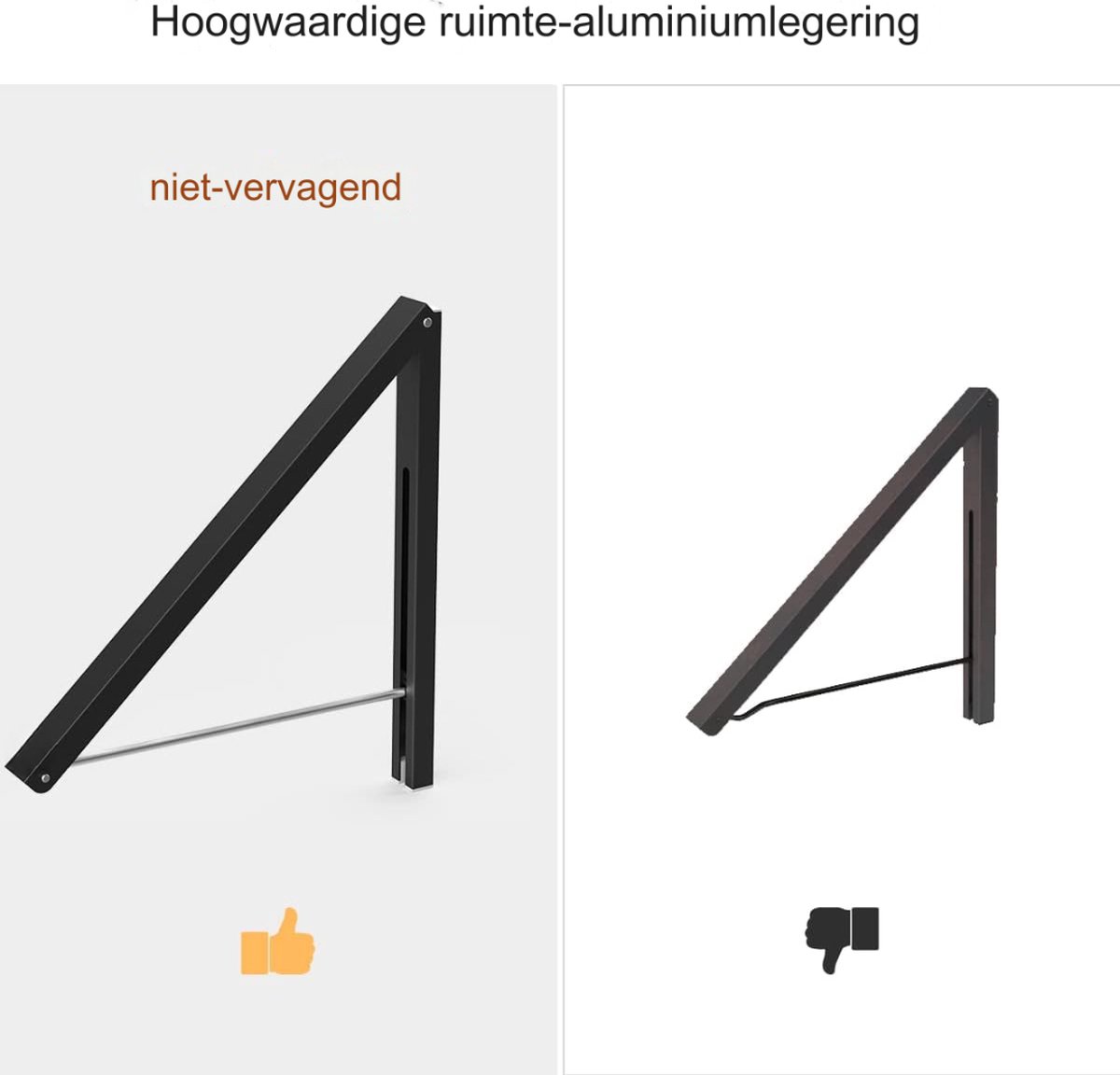 Wanddroogrek inklapbaar - wand droogrek -