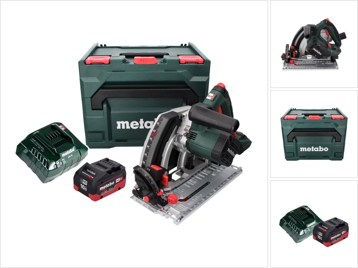 Metabo KT 18 LTX 66 BL accu invalcirkelzaag 18 V 165 mm + 1x accu 10.0 Ah + lader + metaBOX