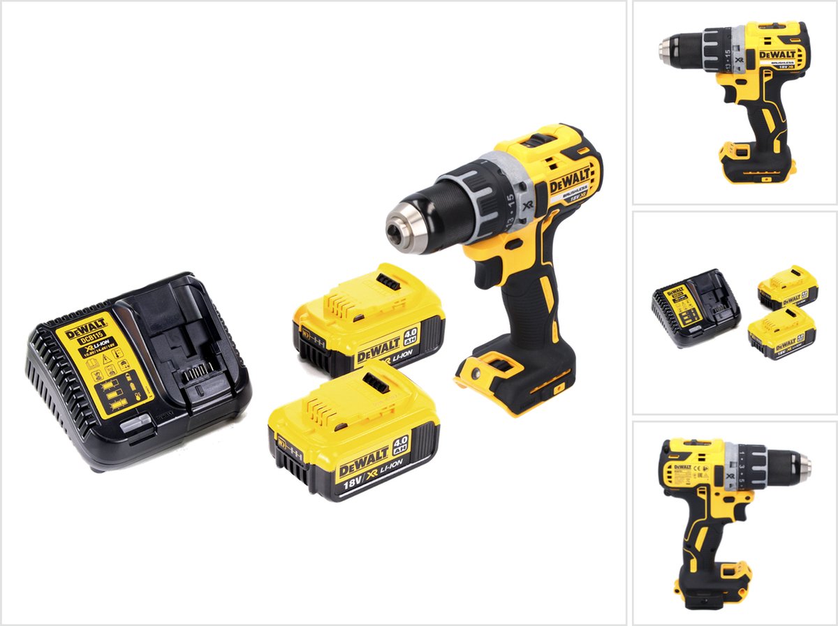 DeWalt DCD 791 M2 accuboormachine 18 V 70 Nm borstelloos + 2x accu 4.0 Ah + lader