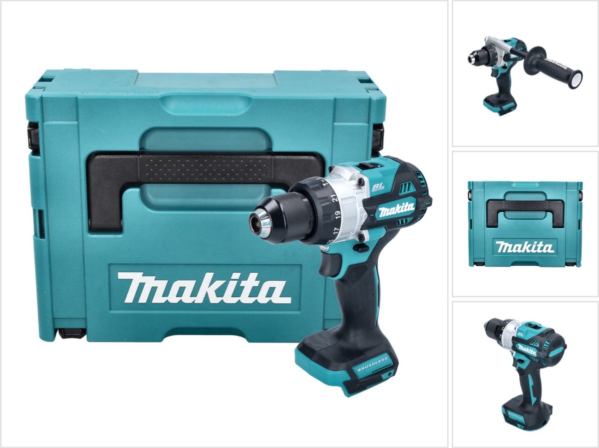 Makita DHP 486 ZJ accu klopboormachine 18 V 130 Nm borstelloos + Makpac zonder accu zonder lader