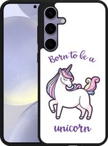 Cazy Hardcase Hoesje geschikt voor Samsung Galaxy S24+ Born to be a Unicorn