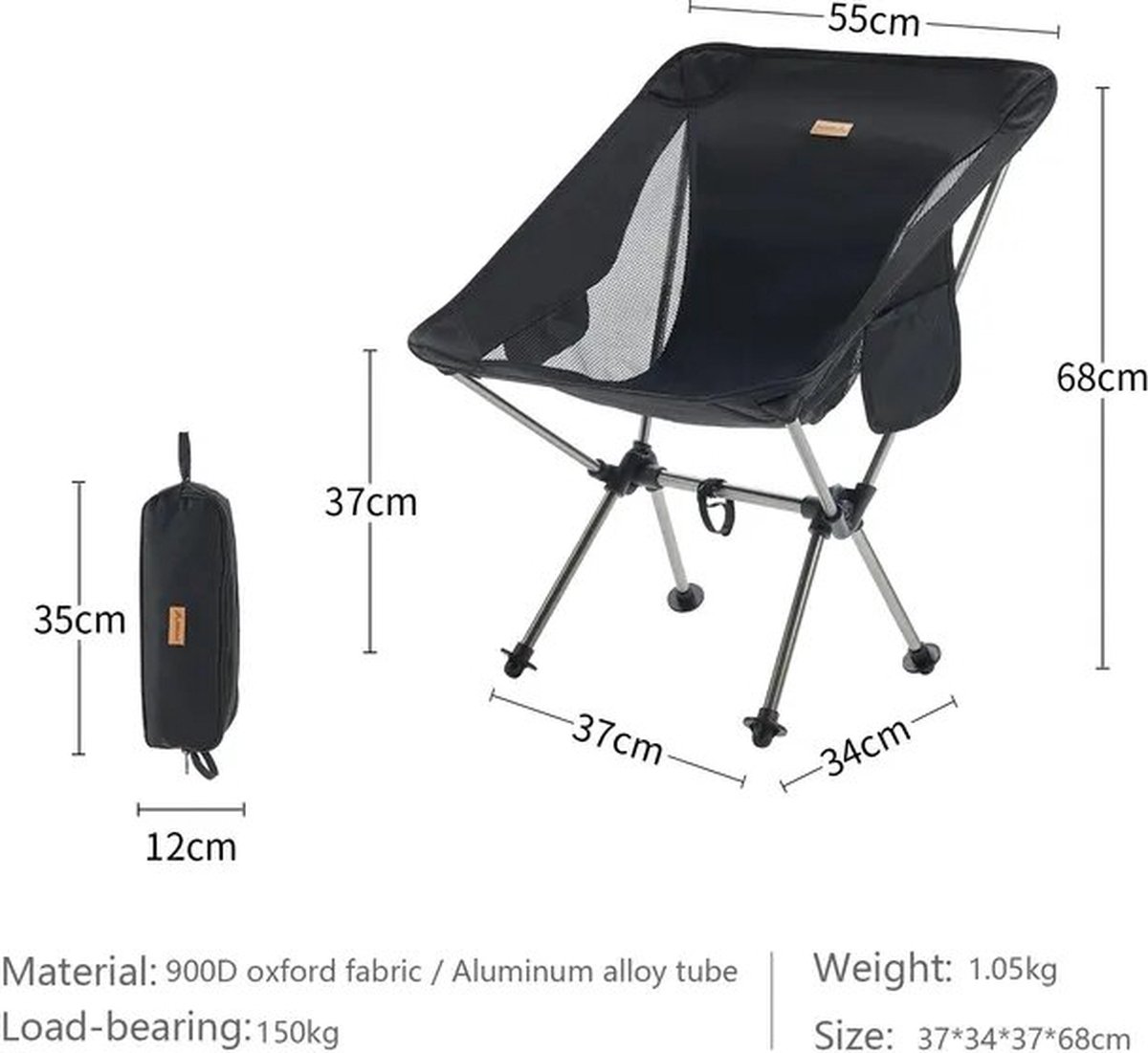 Bisinna Klapstoel Ultralicht Detachabl Draagbare Campingstoel Vissen Chiar Voor Kamperen En Toerisme Wandelen Picknick Seat Tools