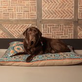 DWAM Dog with a Mission – Flying Carpet - Hondenmand – Hondenkussen - Beige - Blauw - Oranje – Rechthoek - Maat S - 70 x 90 cm