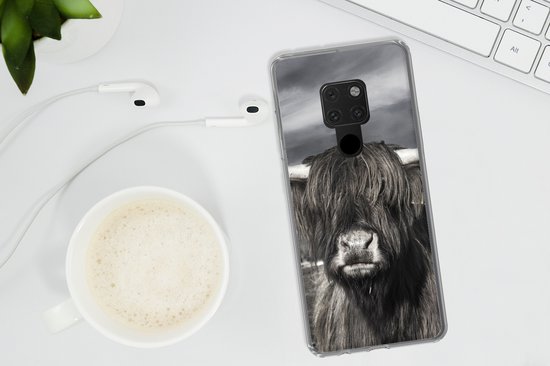 Convient pour la coque Huawei P40 Lite - Scottish Highlander - Animaux - Cornes - Coque de téléphone en Siliconen